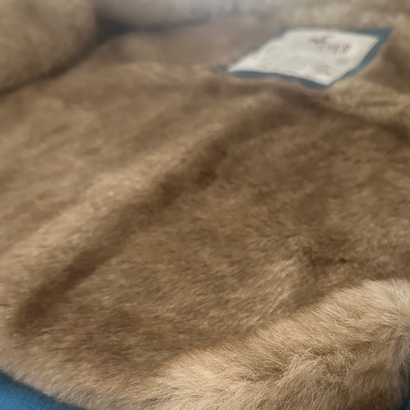 Y2K Rare Hollister Tan Faux Fur zip up hoodie/ Jacket size Large - Picture 6 of 16